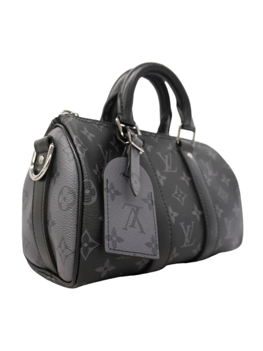 Louis Vuitton Handbag Monogram Eclipse Reverse Keepall Bandouliere 25 Black